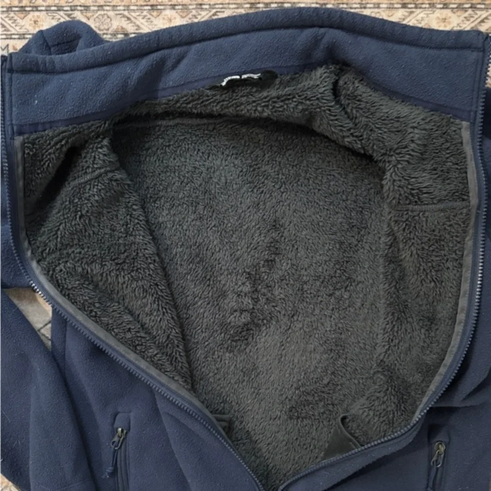 The North Face Chimborazo Navy Blue‎ Pile Lined Sherpa Fleece Jacket S Gorpcore